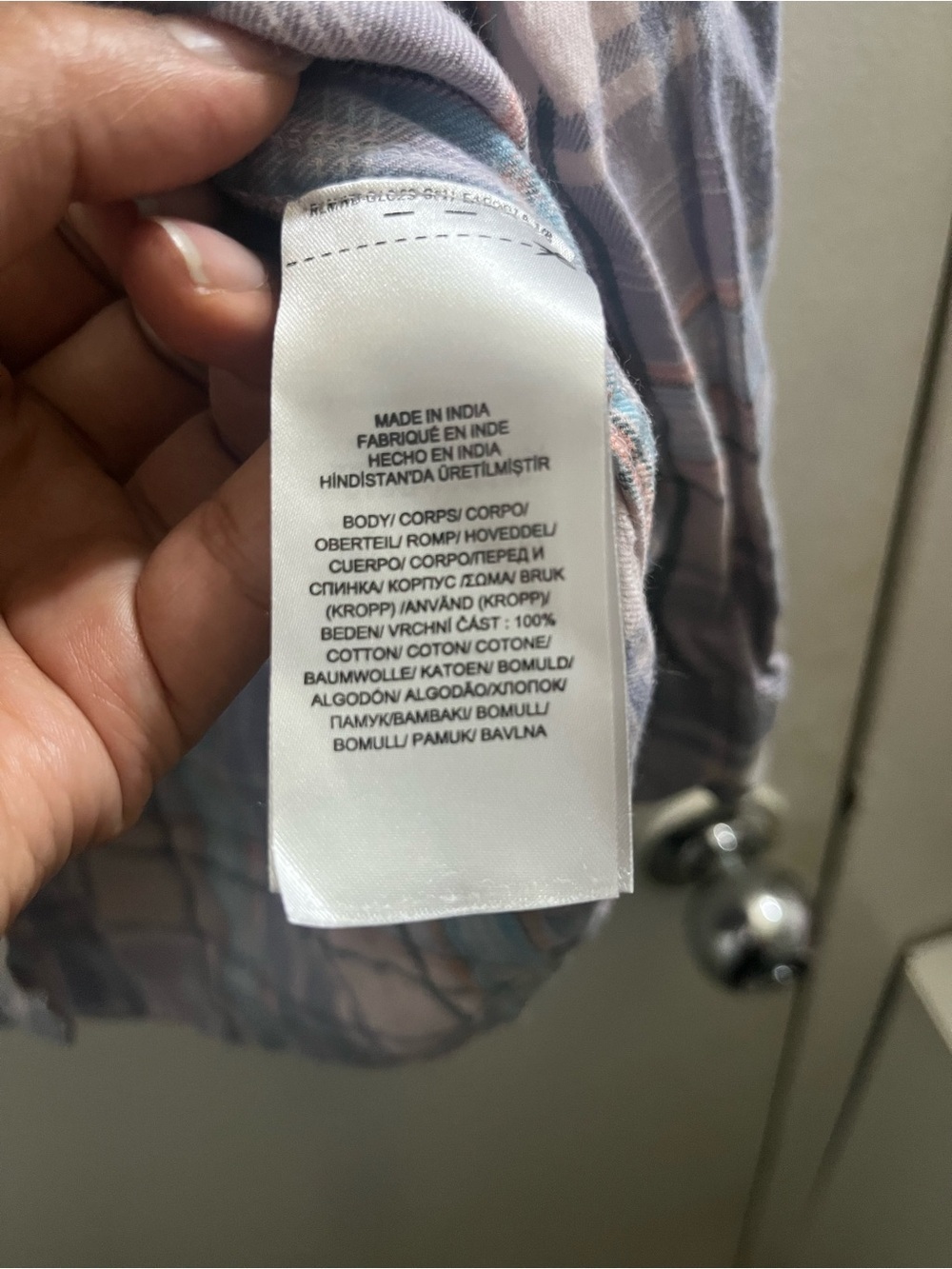 Lauren Ralph Lauren Pastel Plaid Shirt in Blue, Pink & Gray - Picture 5 of 6